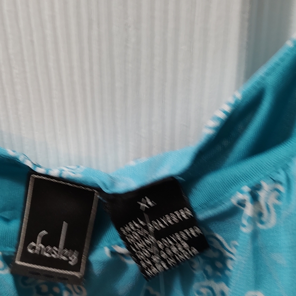 Blue printed t strap dress